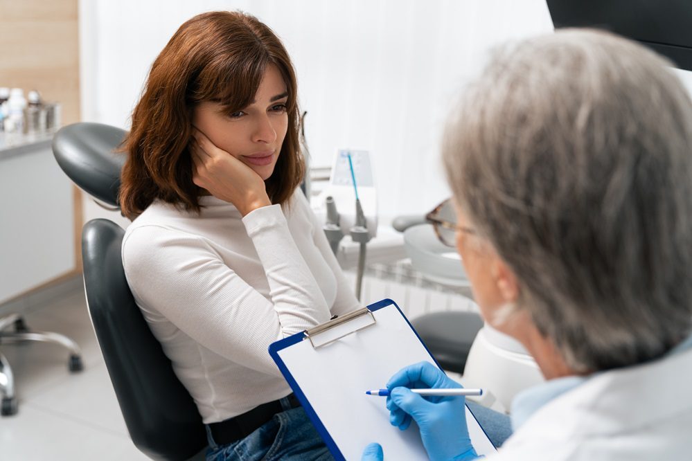 A consultation in the dental office