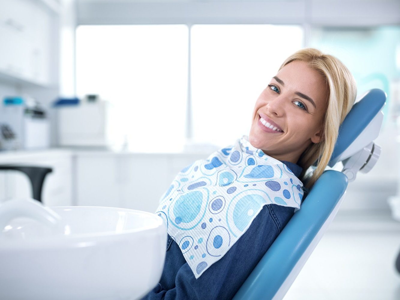 A relaxed patient in the dental chair