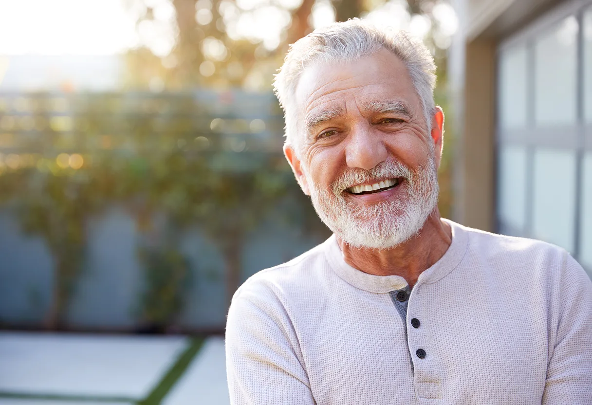 A dentist explains dental implant precautions to a patient in a modern dental clinic.